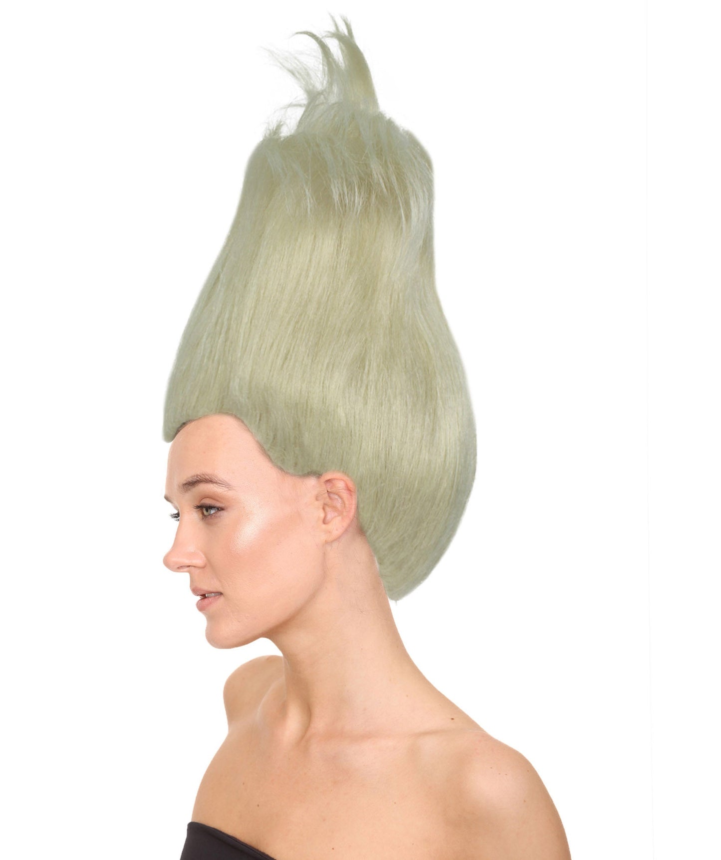 Troll World Tour | Women's Blonde Straight Spiked Troll Wig | Premium Breathable Capless Cap