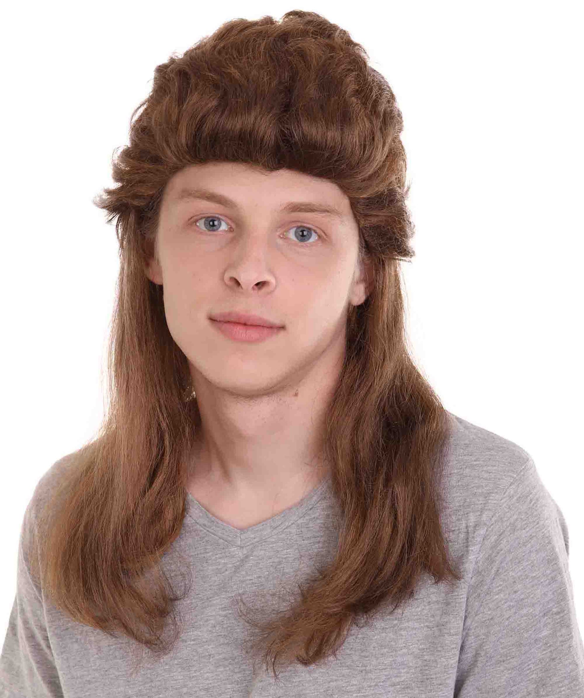 80's Mullet Brown Wig