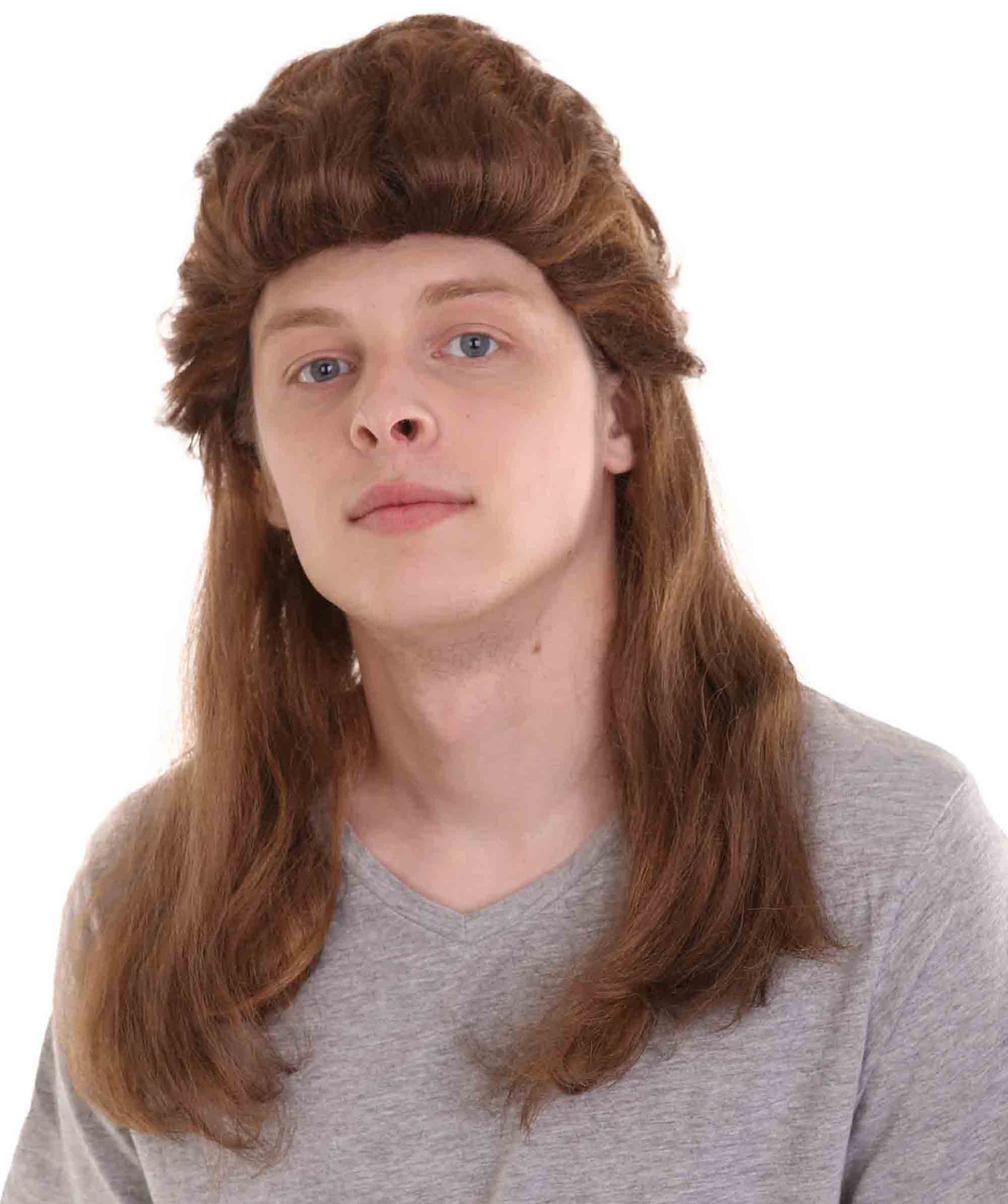 80's Mullet Brown Wig