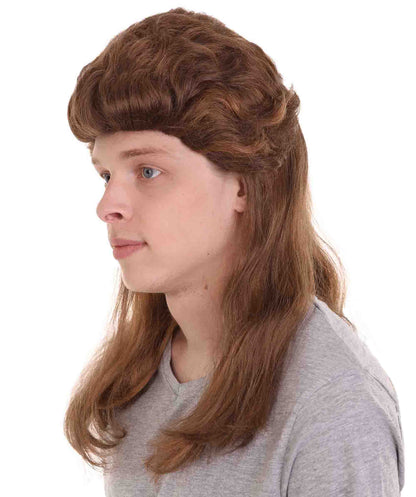 80's Mullet Brown Wig