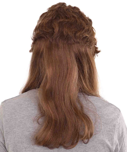 80's Mullet Brown Wig