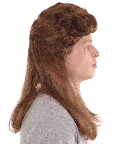 80's Mullet Brown Wig