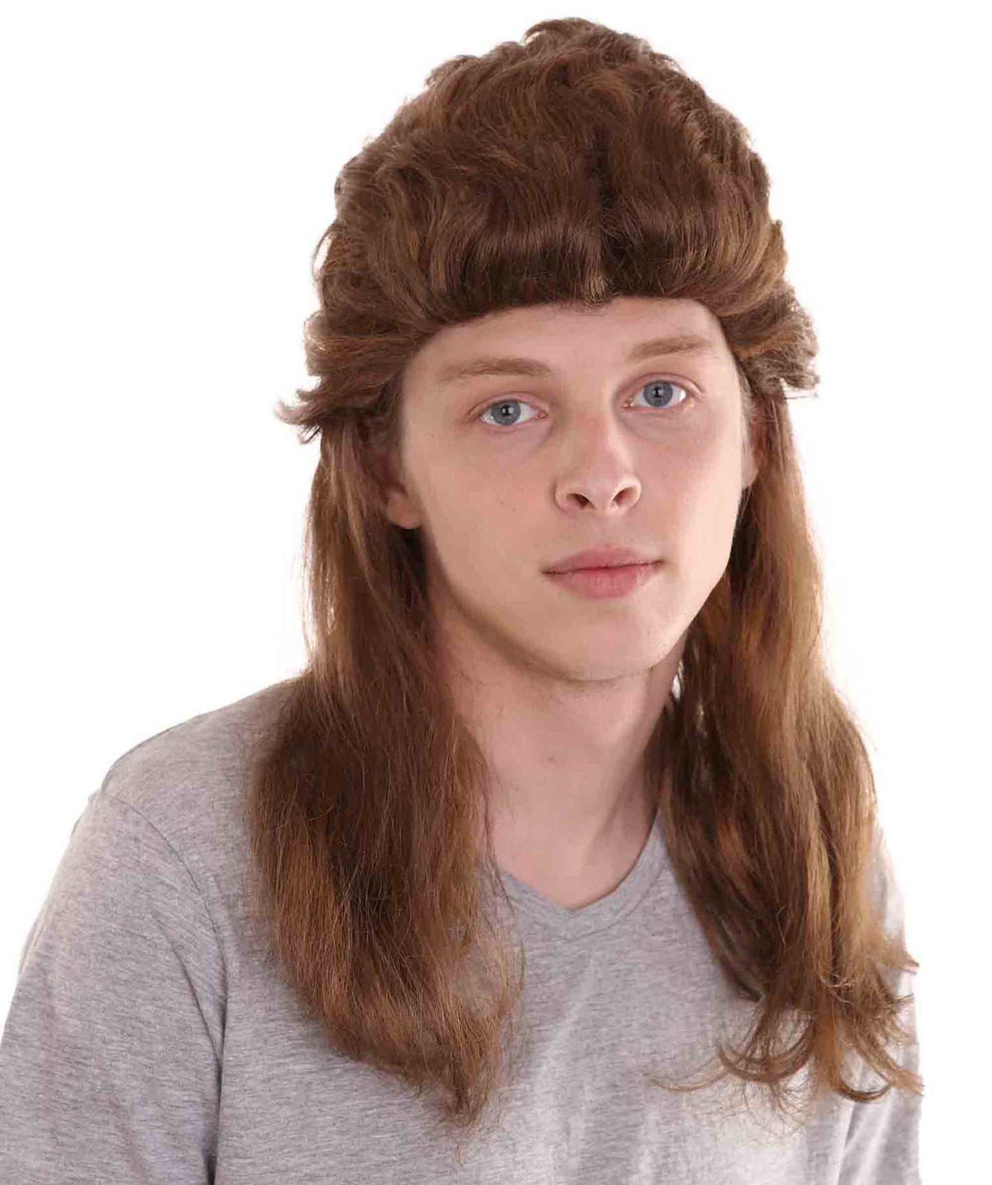 80's Mullet Brown Wig