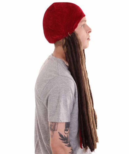 Pirate Pete Mens Wig | Halloween Wig With Red Cap