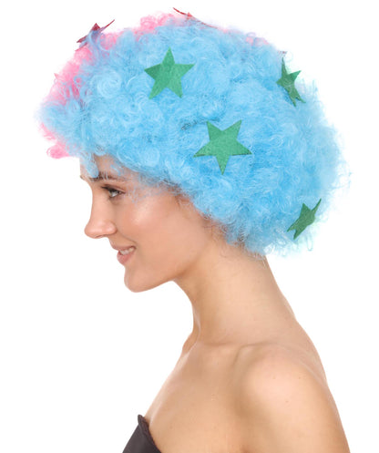 Pink & Sky Blue Jumbo Afro Cosplay Wig