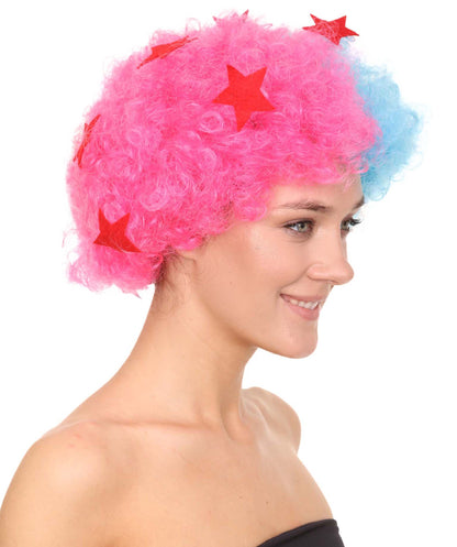 Pink & Sky Blue Jumbo Afro Cosplay Wig