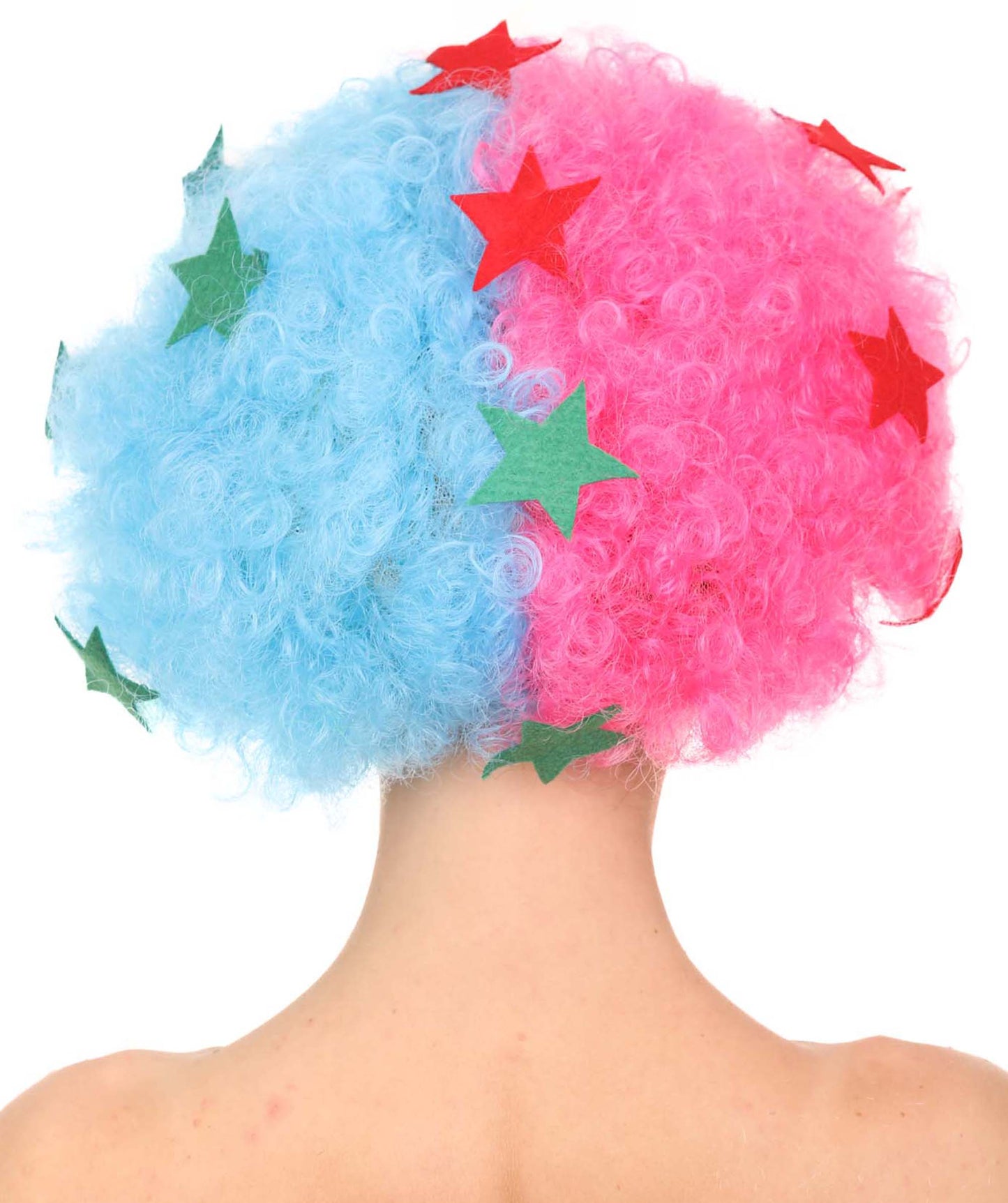 Pink & Sky Blue Jumbo Afro Cosplay Wig