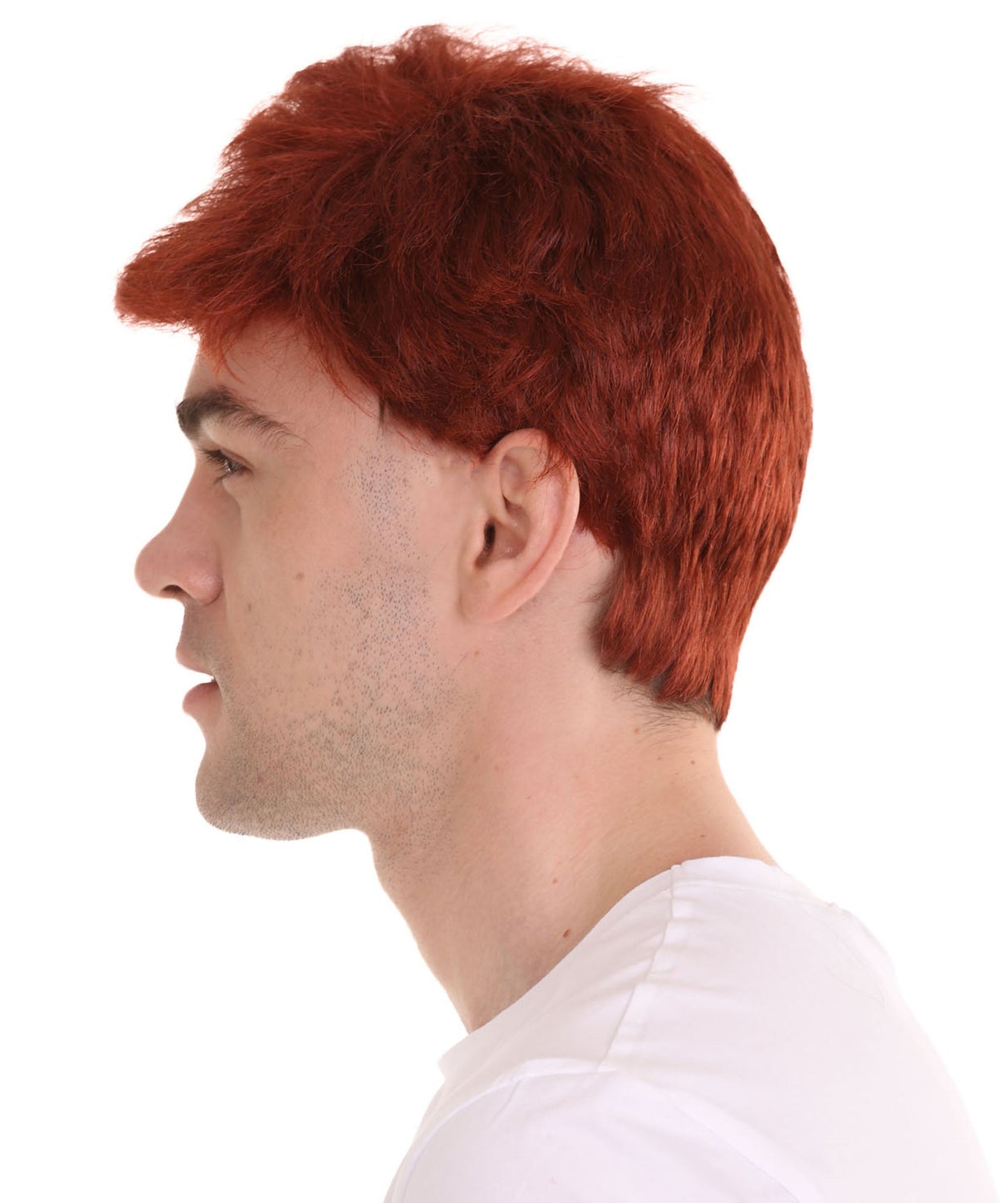 Dark Auburn Men Fancy Wig