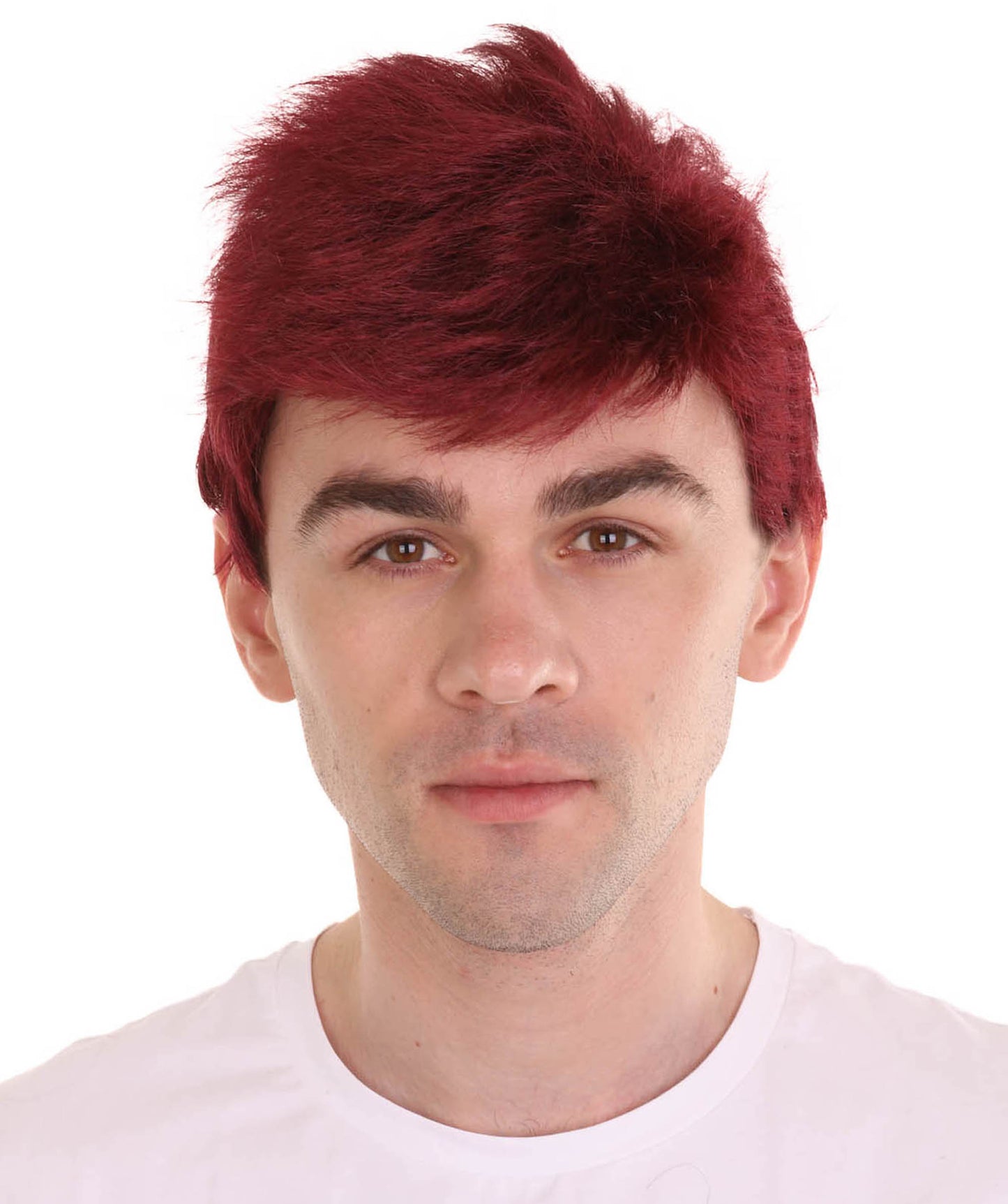 Dark Auburn Men Fancy Wig