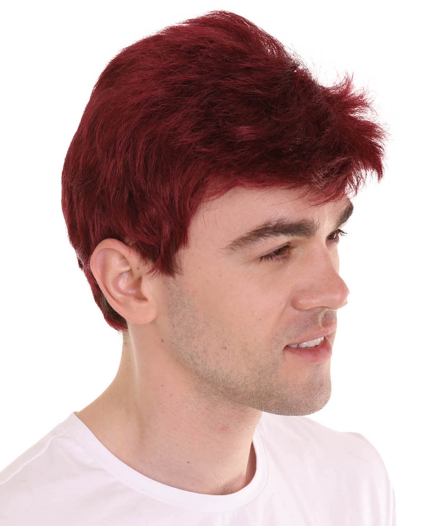 Dark Auburn Men Fancy Wig