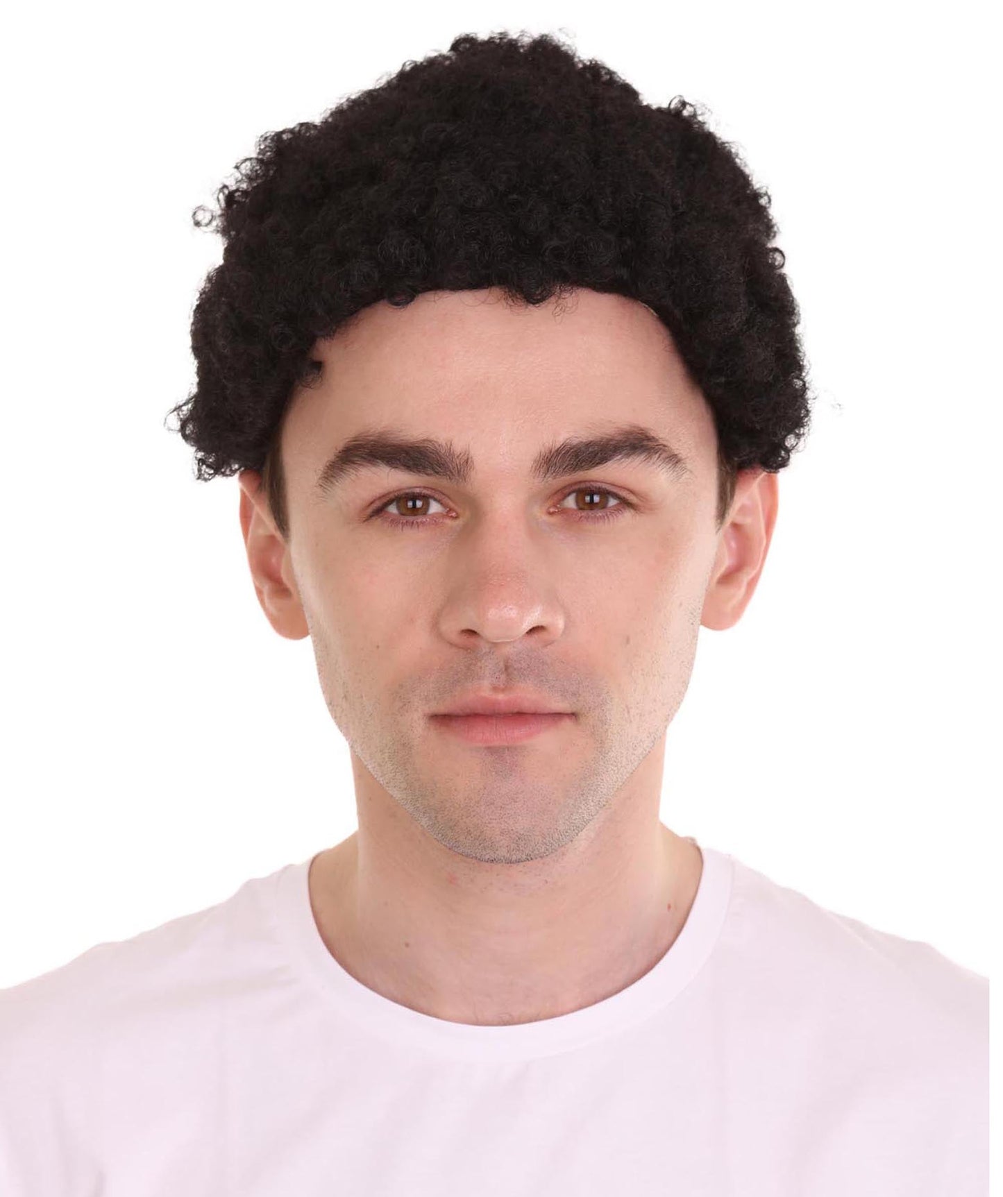 Unisex Black Short Curly Afro Wig.