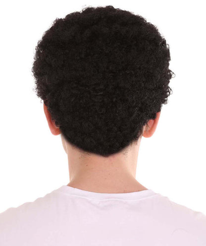 Unisex Black Short Curly Afro Wig.