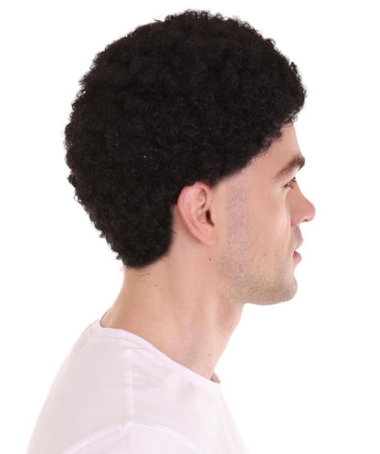 Unisex Black Short Curly Afro Wig.