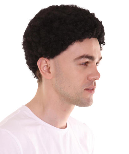 Unisex Black Short Curly Afro Wig.