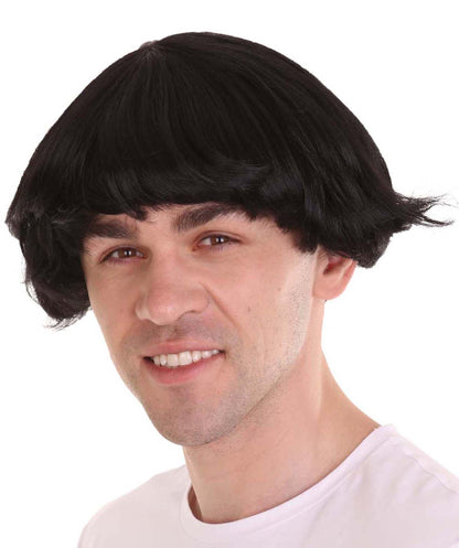 60's Iconic Rock Band Mens Wig | Black Celebrity Wig.