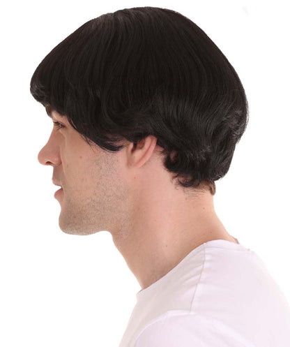 60's Iconic Rock Band Mens Wig | Black Celebrity Wig.