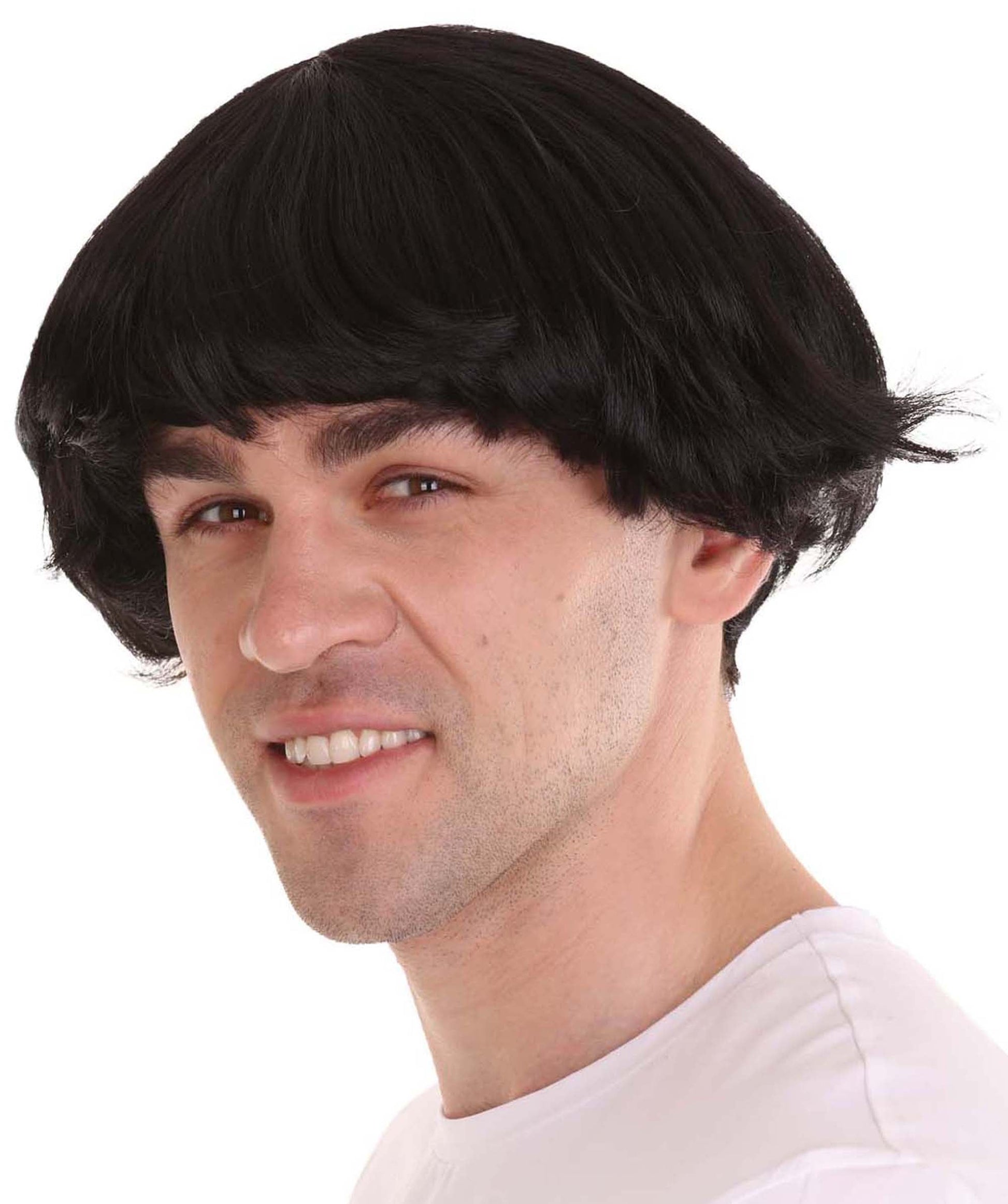 60's Iconic Rock Band Mens Wig | Black Celebrity Wig.