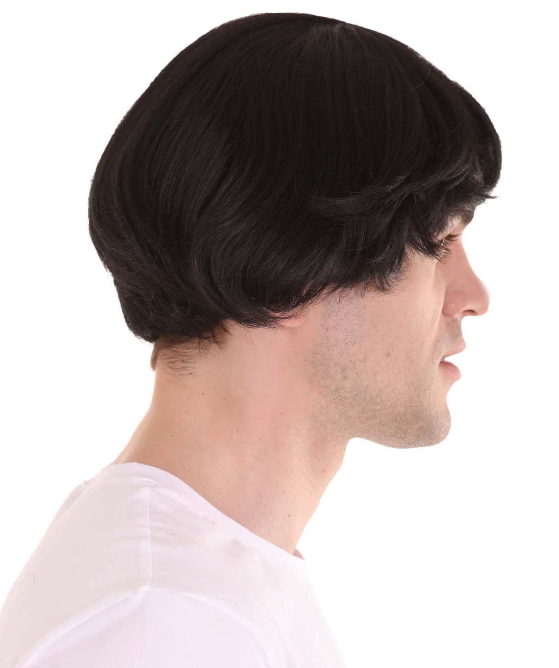 60's Iconic Rock Band Mens Wig | Black Celebrity Wig.