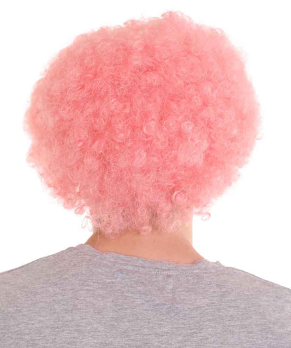 Light Pink Unisex Scary Bald Clown Afro Wigs