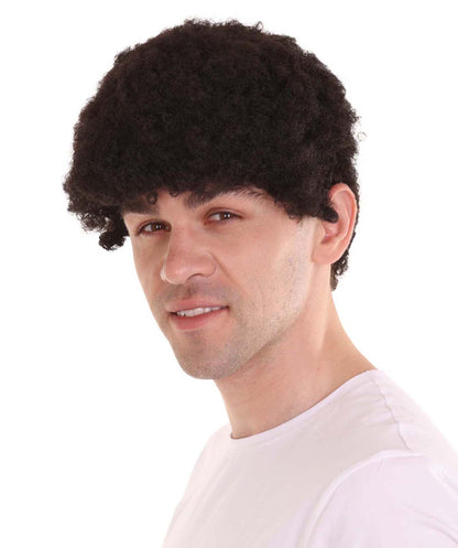 Black Mini Unisex Afro Wig | Cosplay Halloween Wig | Premium Breathable Capless Cap