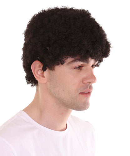 Black Mini Unisex Afro Wig | Cosplay Halloween Wig | Premium Breathable Capless Cap