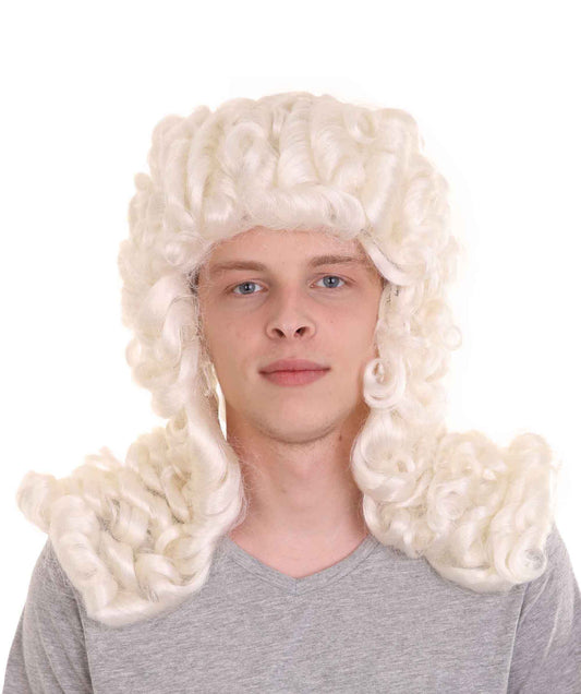 Off white Historical Judge Wig