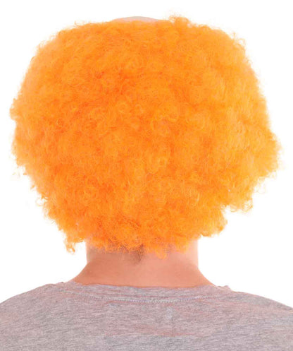 Orange  Unisex Scary Bald Clown Afro Wigs