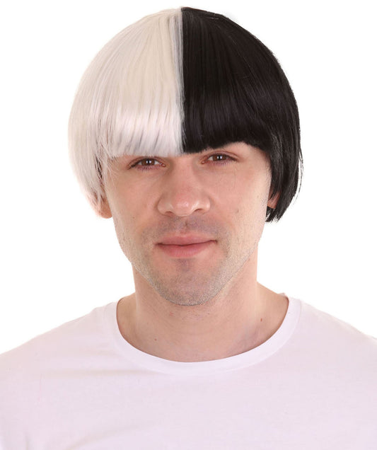 Black & White Celebrity Bob Wig