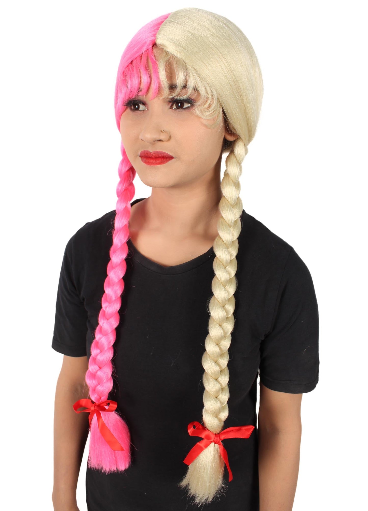 Blonde & Pink  Multiple Colors Option Long Braided Wig