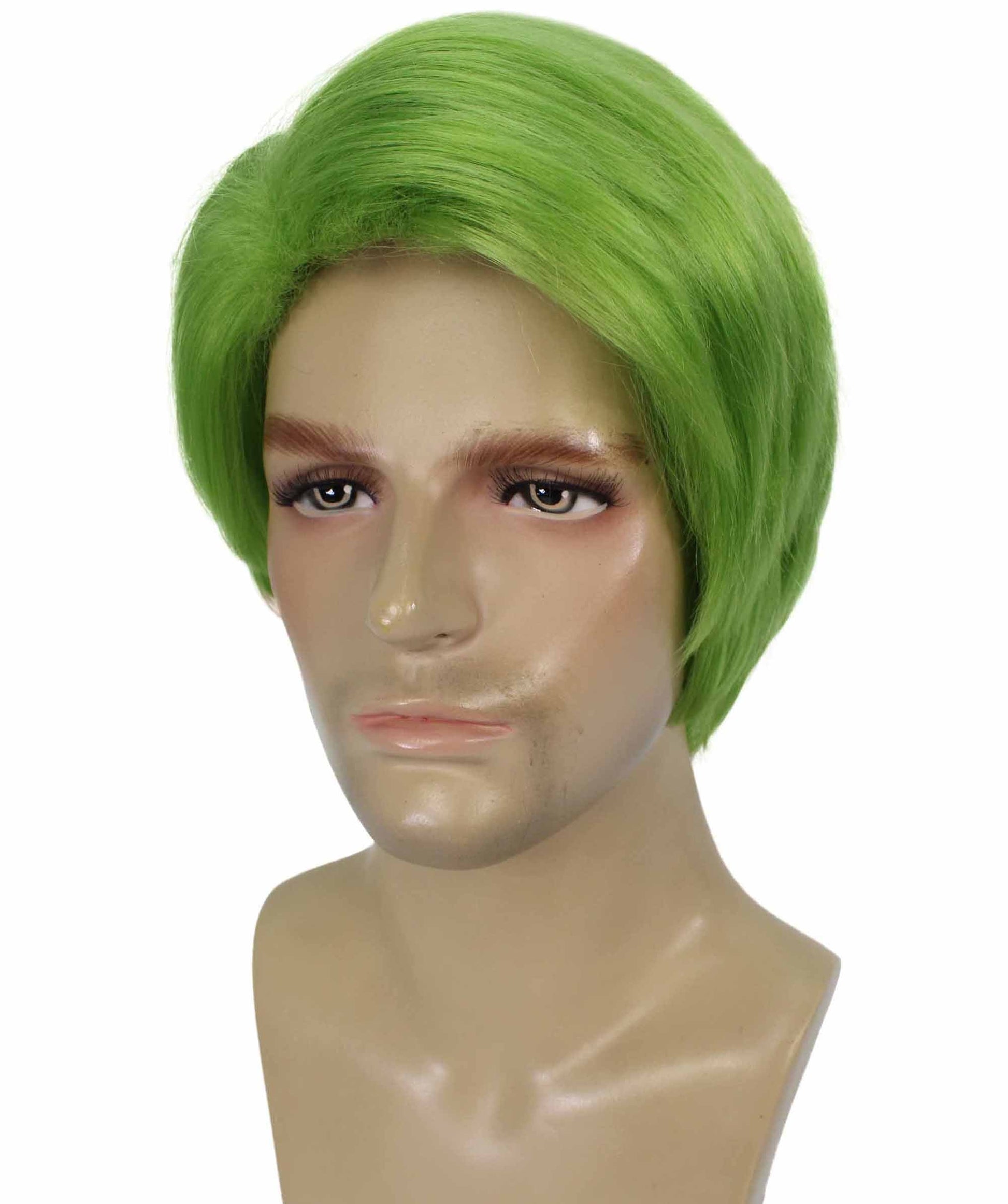 Lime Green Mens Multiple Colors Celebrity Singer Wig