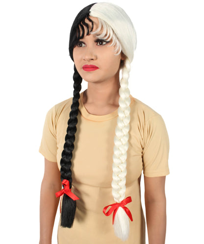 White & Black Multiple Colors Option Long Braided Wig