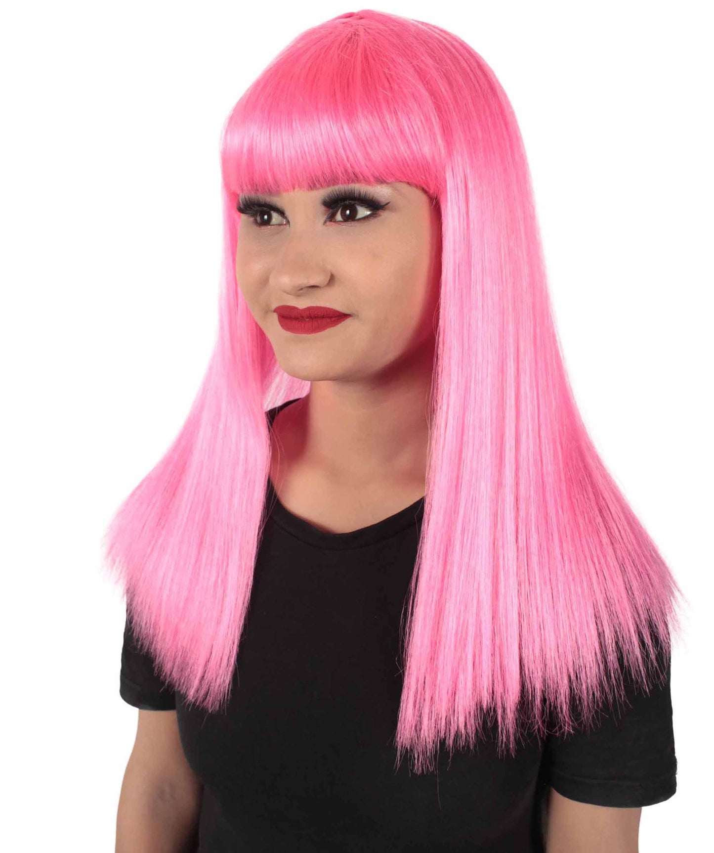 Dark Pink Straight Length  Diva Wig