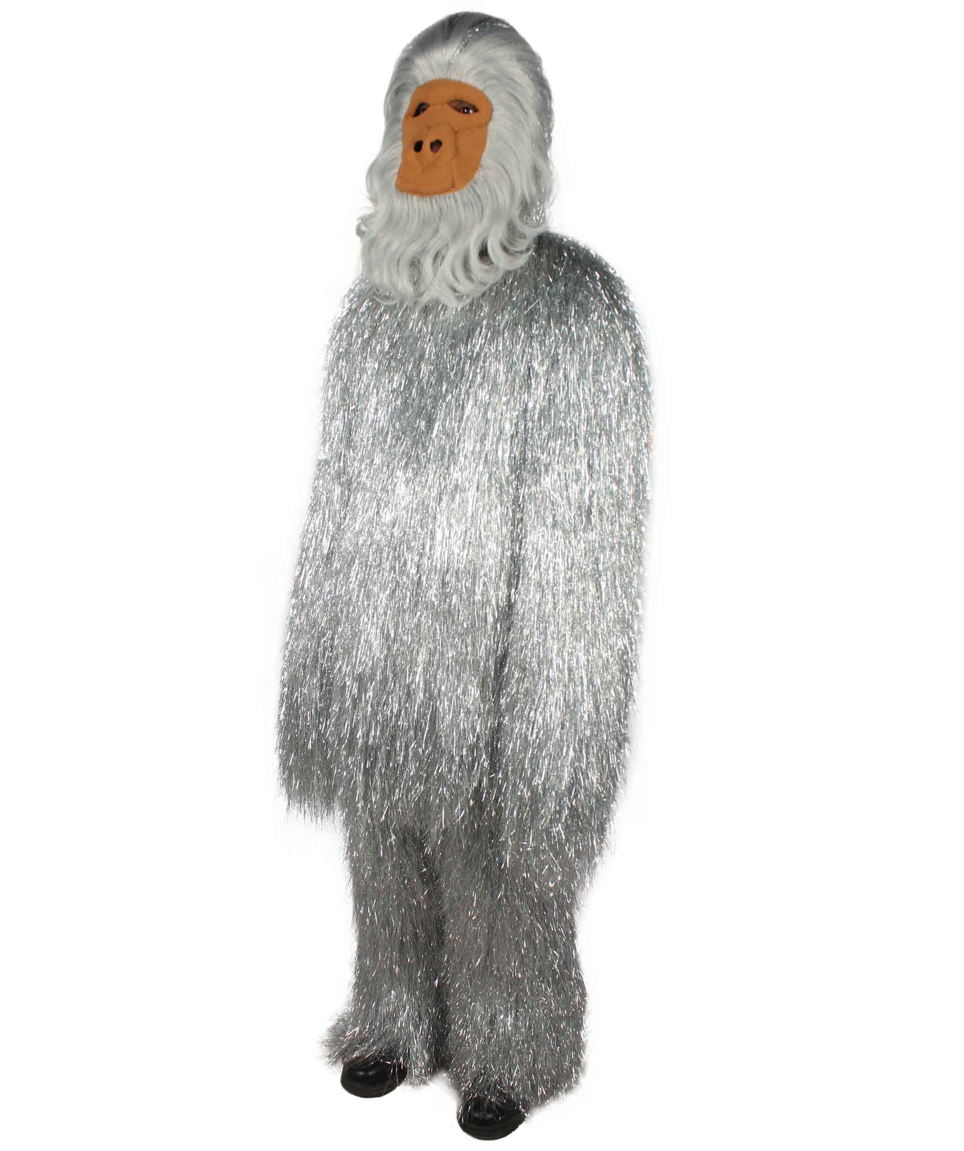 Silver Ape Mask and Bodysuit Costume