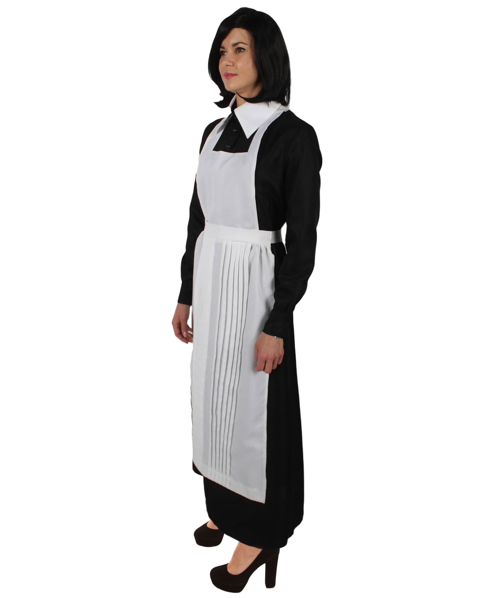 Women’s 55” Long Black and White Anime Movie Maid Costume