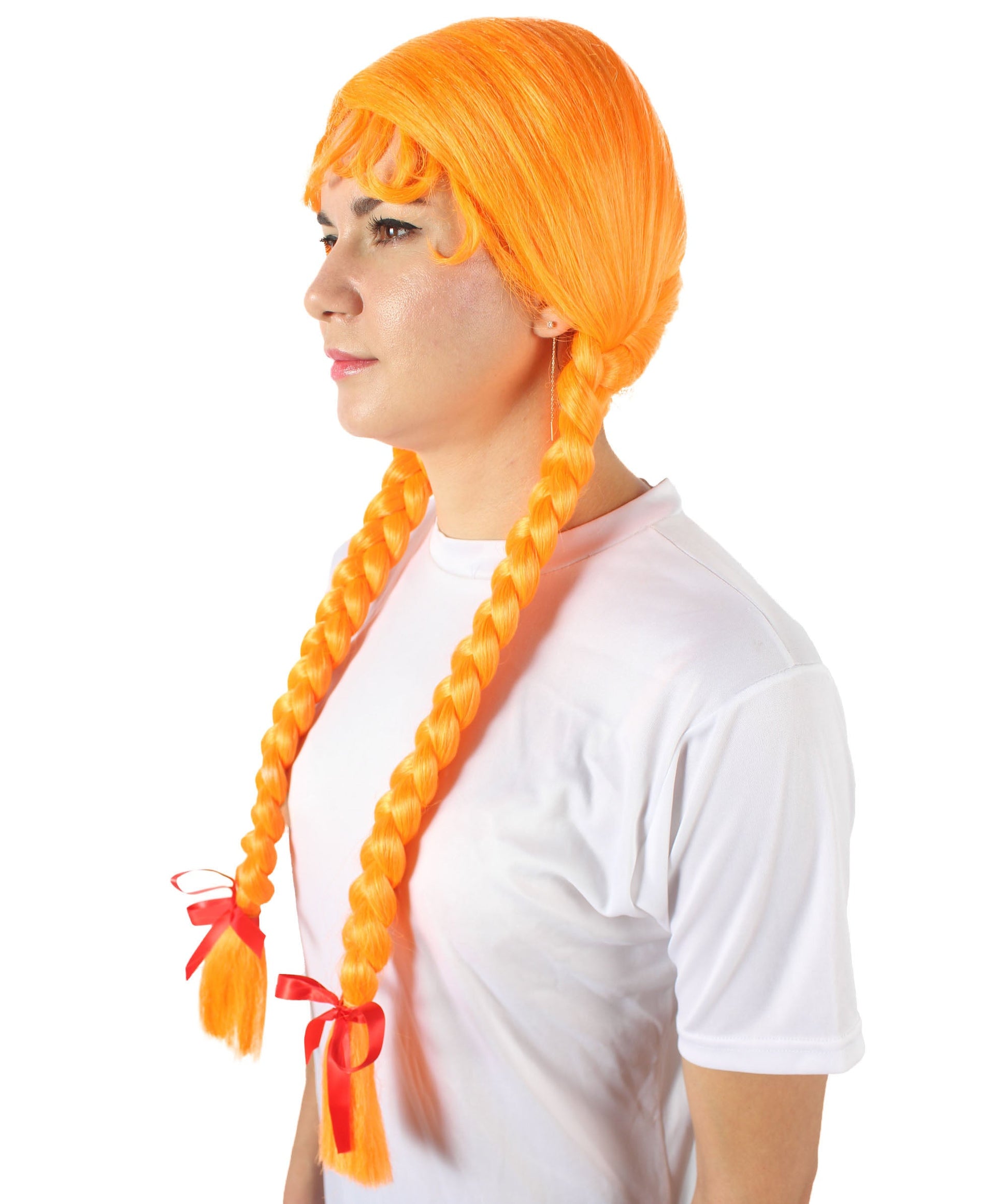 Orange Multiple Colors Option Long Braided Wig