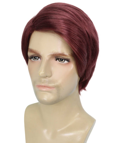 Burgundy  Mens Multiple Colors Celebrity Singer Wig