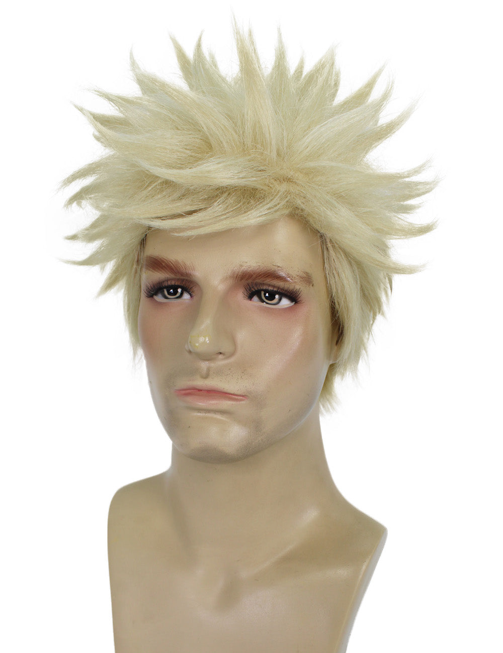 HPO Men's Japanese Superhero Manga Blonde Spiky Wig