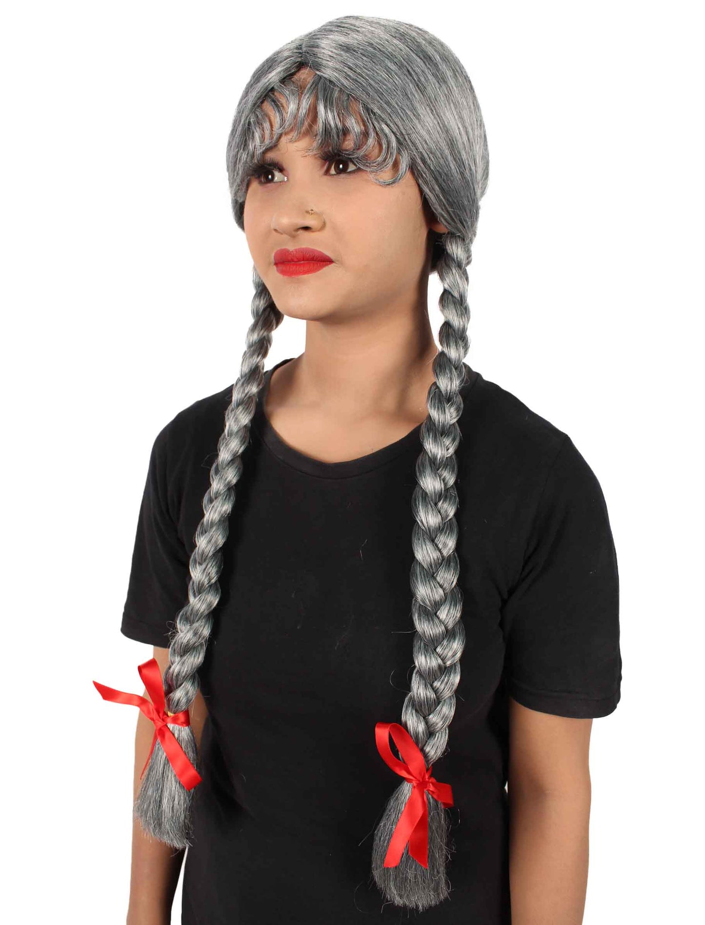 Grey Multiple Colors Option Long Braided Wig