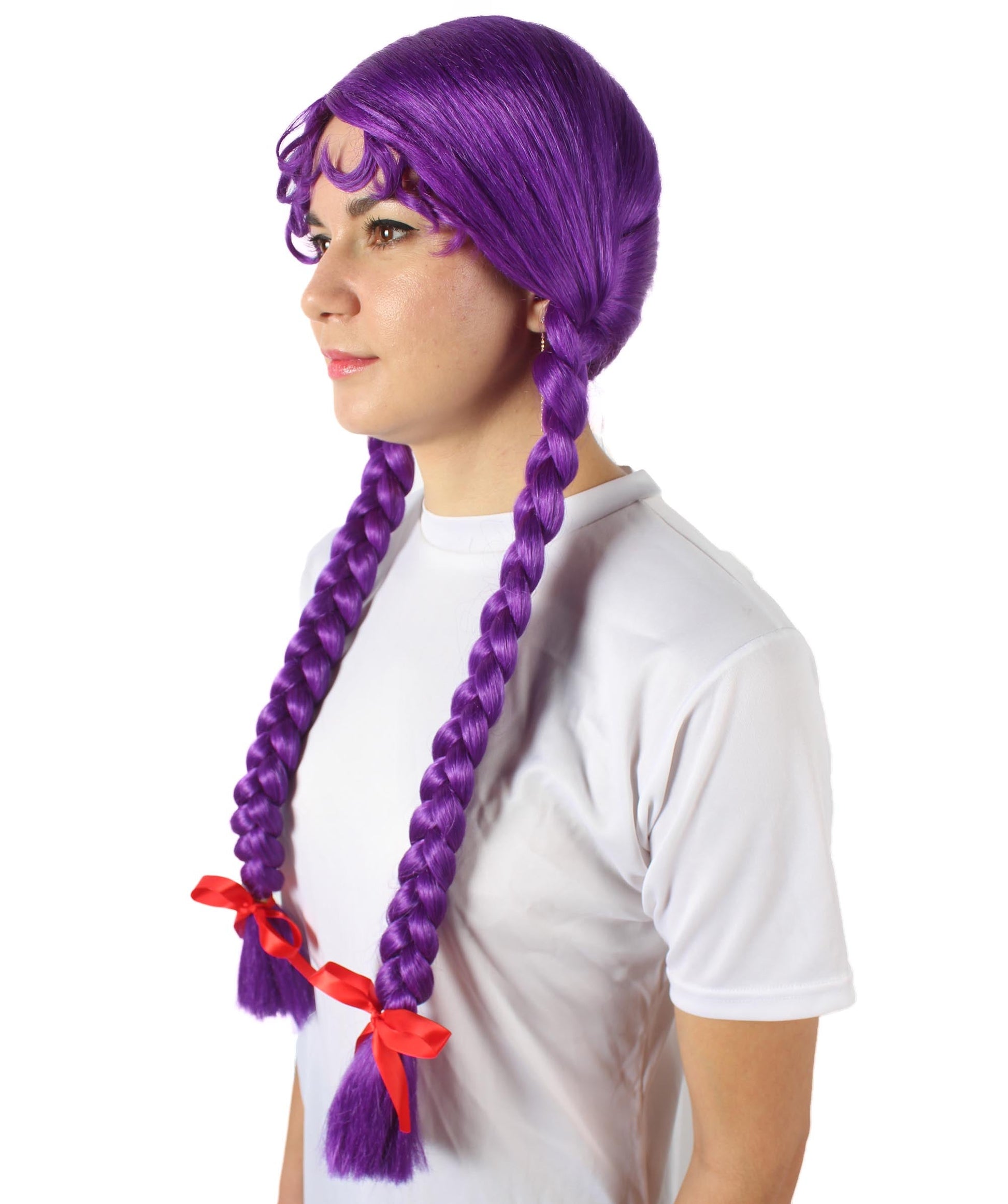 Purple Multiple Colors Option Long Braided Wig