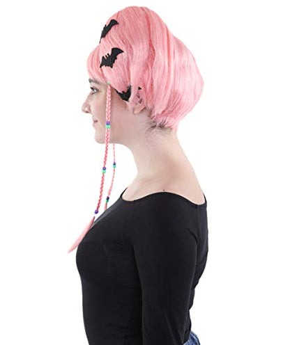 Coral Bat Angel Pink  Wig