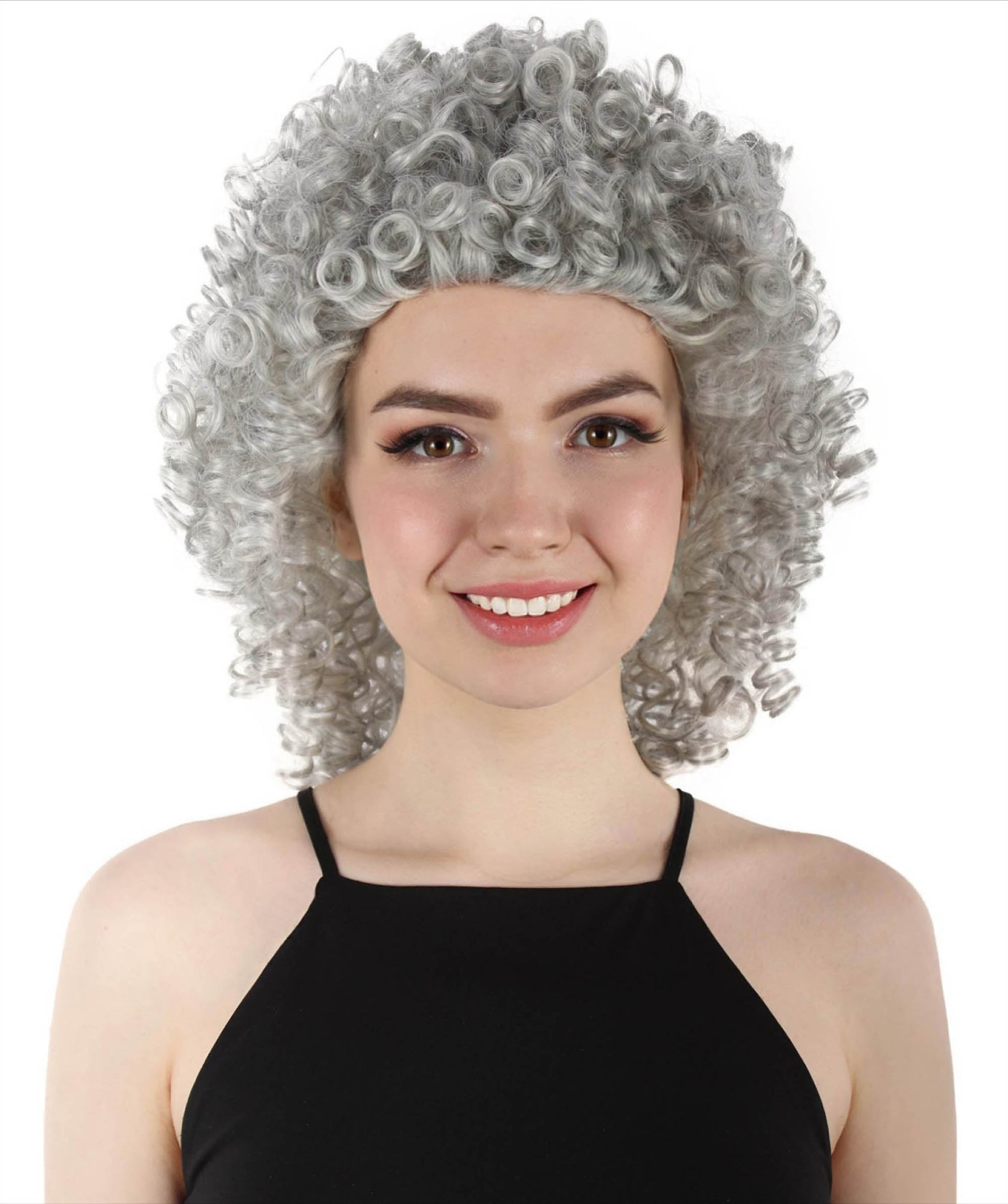 Dark Grey Women's Royalty Queen Curly Wig