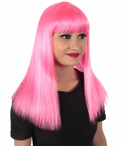Dark Pink Straight Length  Diva Wig