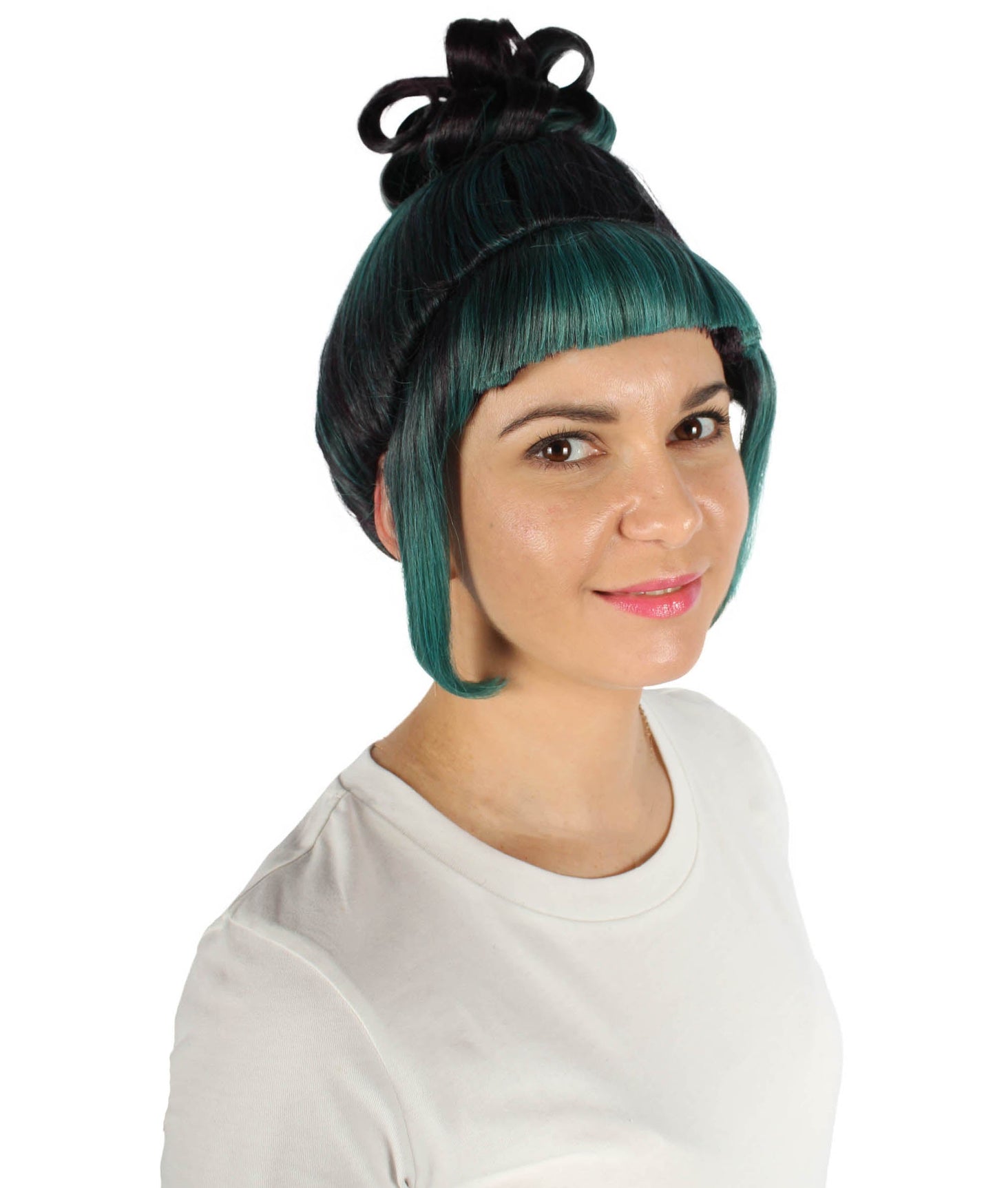 Ash Green Animated Lucy Updo Wig