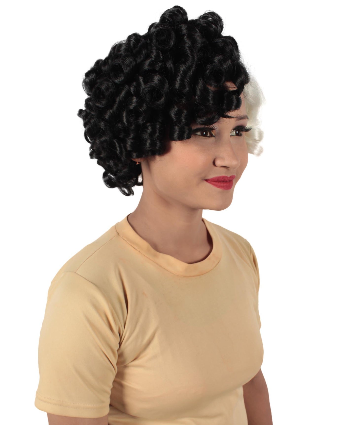 Doll Curly Womens Wig Collection | Character Fancy Halloween Wig | Premium Breathable Capless Cap | HPO