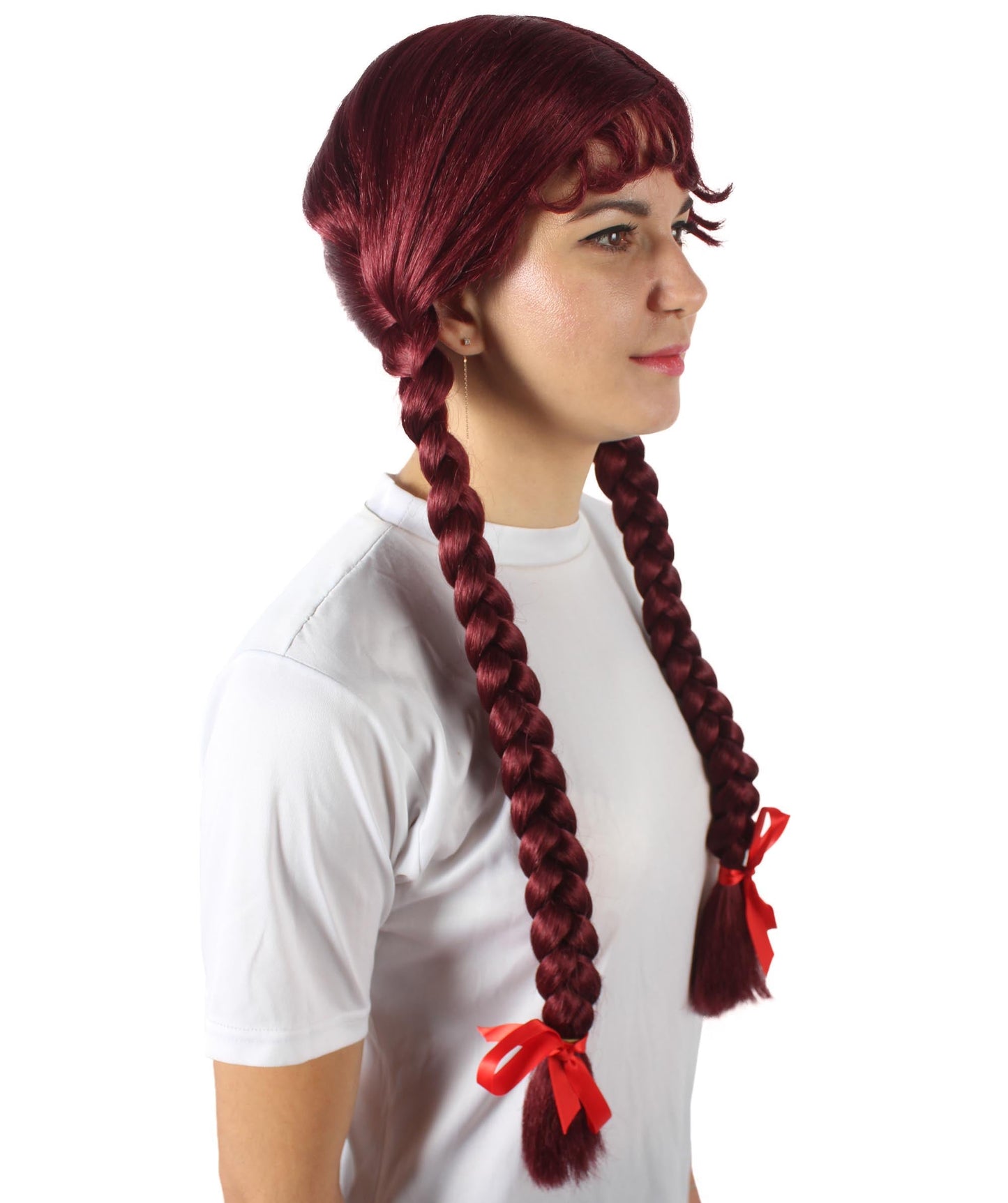 Burgundy Multiple Colors Option Long Braided Wig