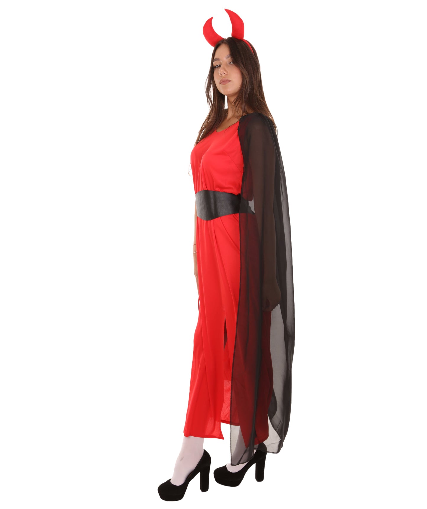 Women's Devil Fancy Dress Scary Costume | Red & Black Halloween Costume