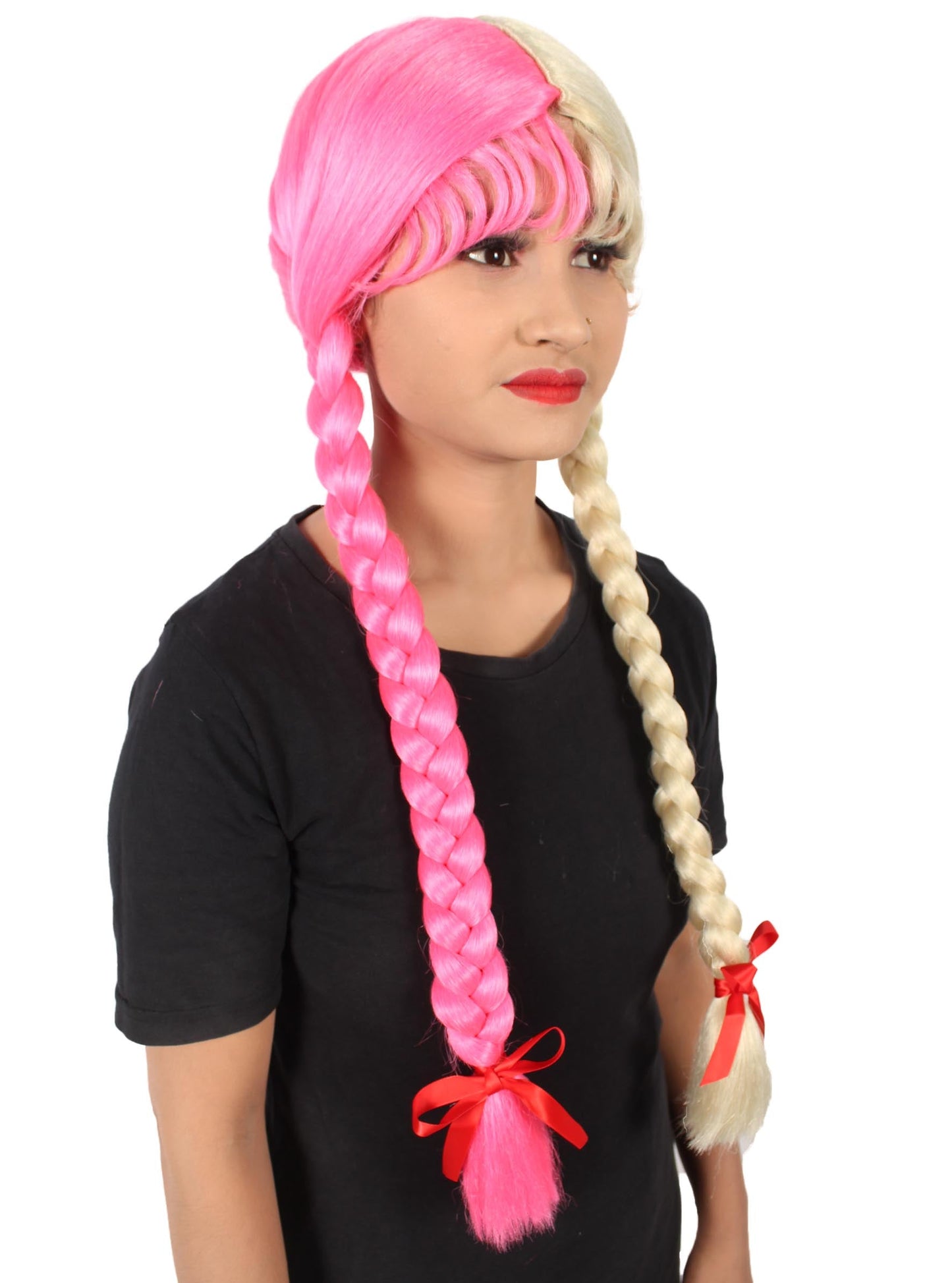 Blonde & Pink  Multiple Colors Option Long Braided Wig