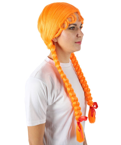 Orange Multiple Colors Option Long Braided Wig