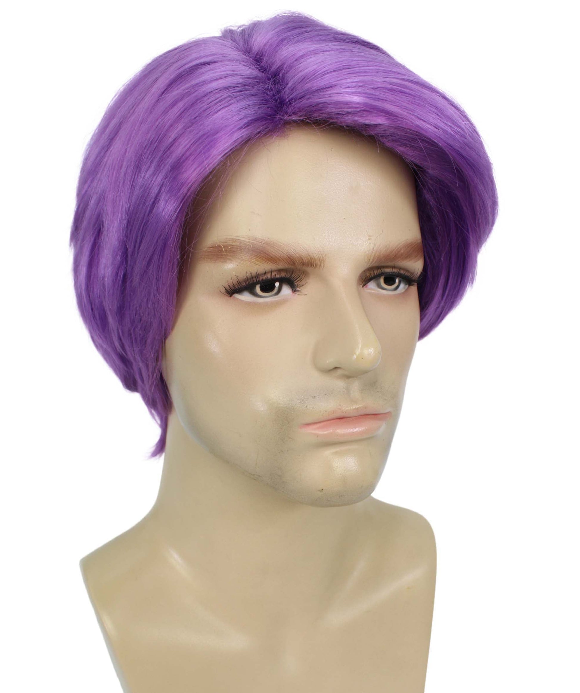 Dark Purple Mens Multiple Colors Celebrity Singer Wig