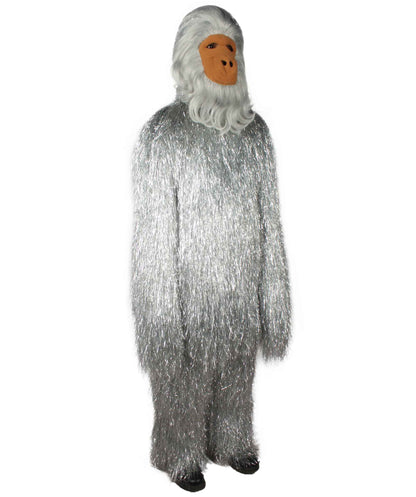 Silver Ape Mask and Bodysuit Costume